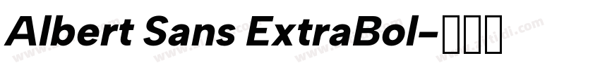 Albert Sans ExtraBol字体转换